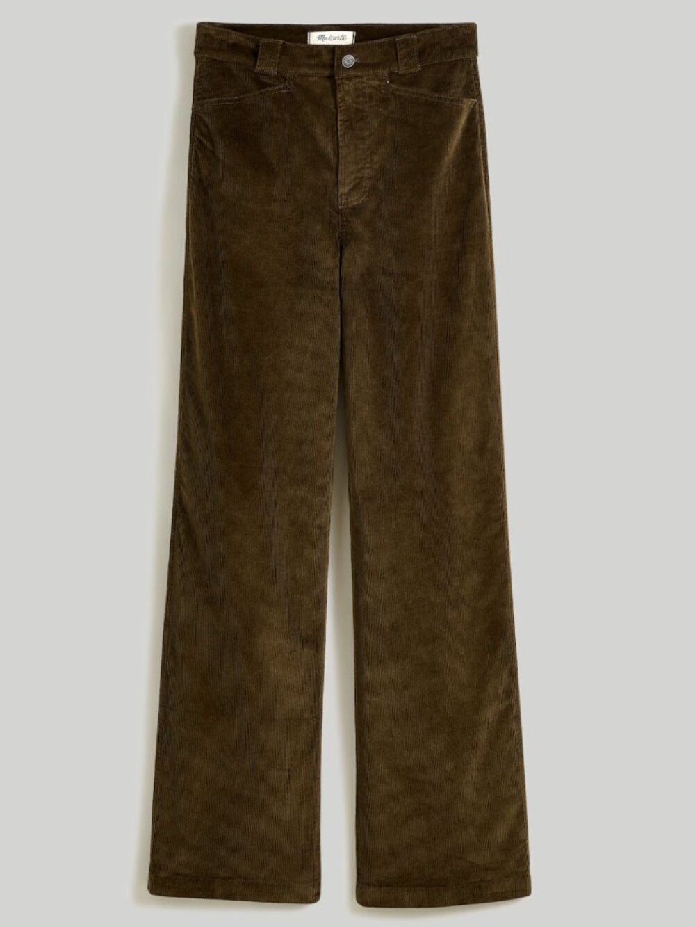 Madewell Emmett 2.0 Wide Leg Corduroy Pants Expedition Green